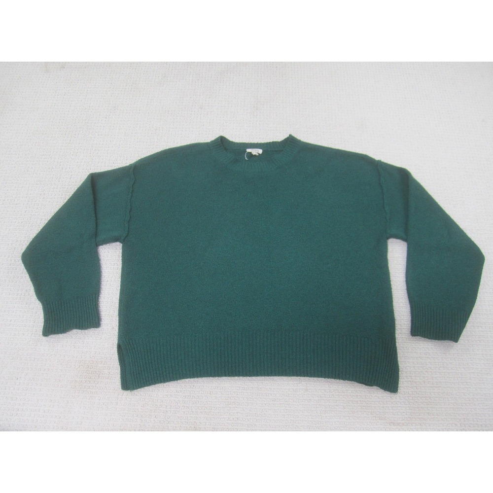 ANA Sweater Womens XL Green Crewneck‎ Pullover Soft Stretch Knit Cozy Casual
